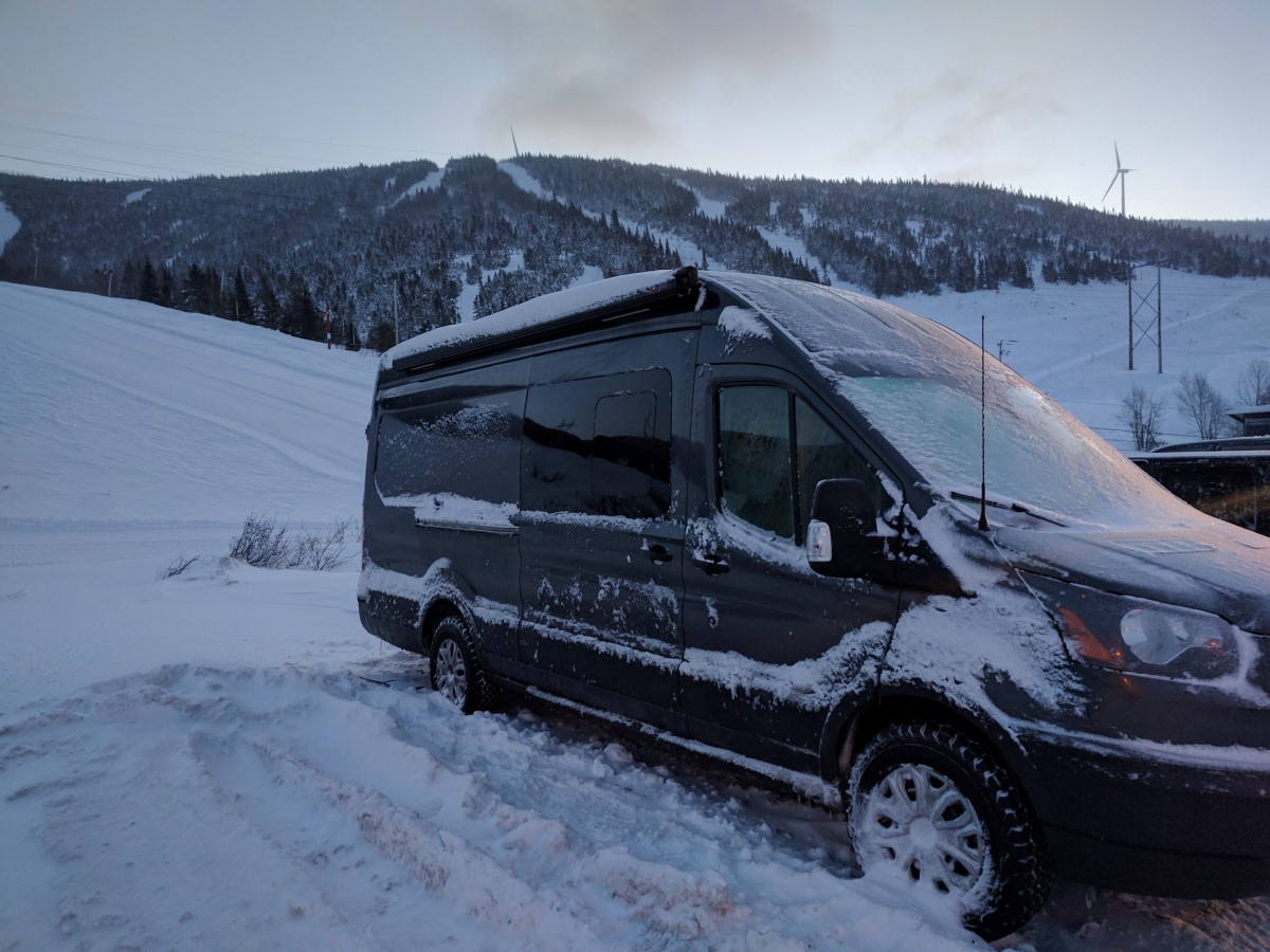 Ford Transit in snow FarOutRide