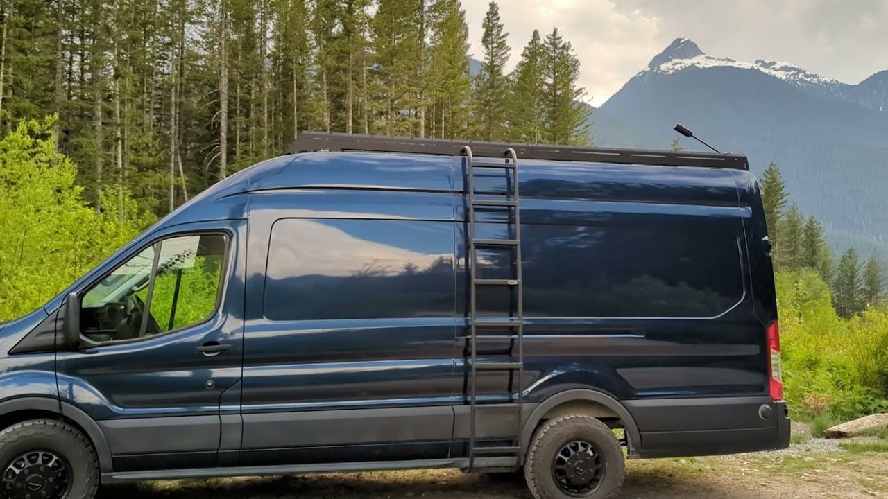 Motorized Antenna Tilt on Campervan Roof Rack | weBoost fold up/down