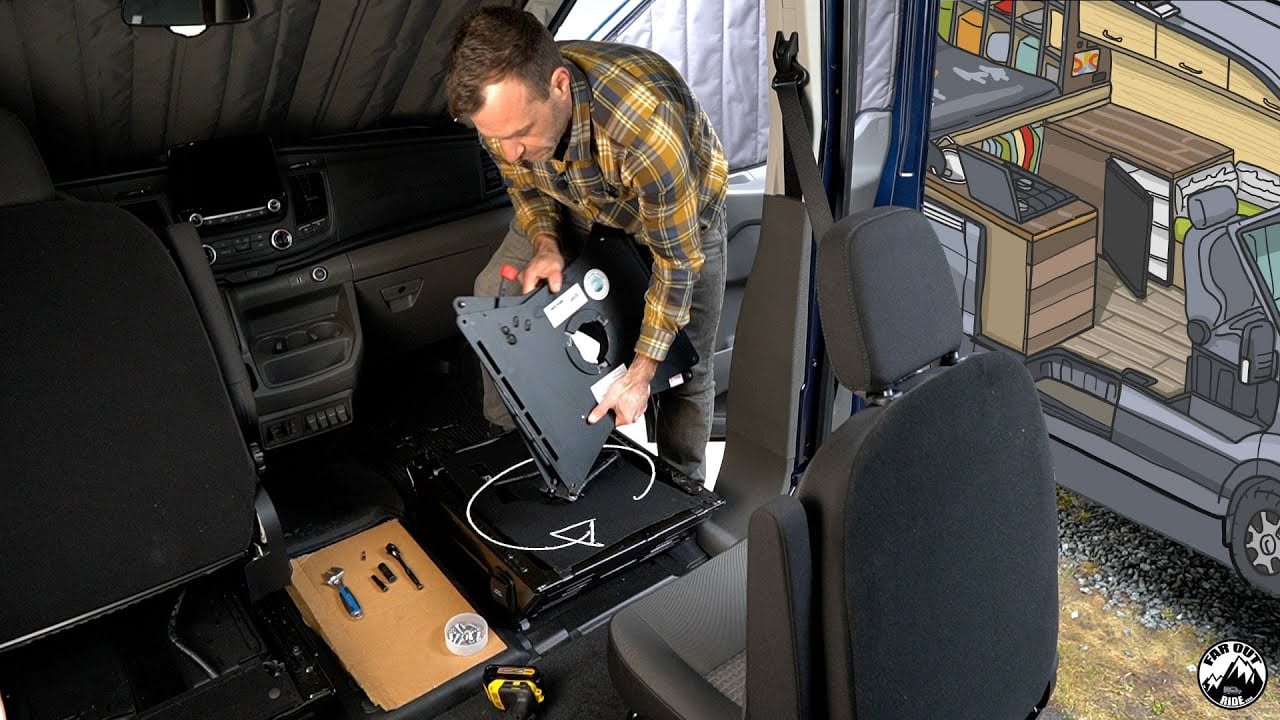 How To Install a Swivel Seat in a Ford Transit (Scopema, Passenger Side) | FarOutRide