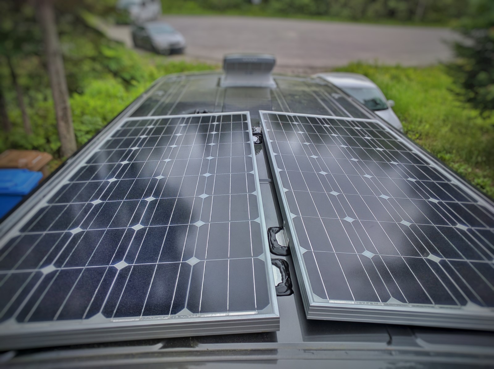 Ford transit custom solar outlet panels