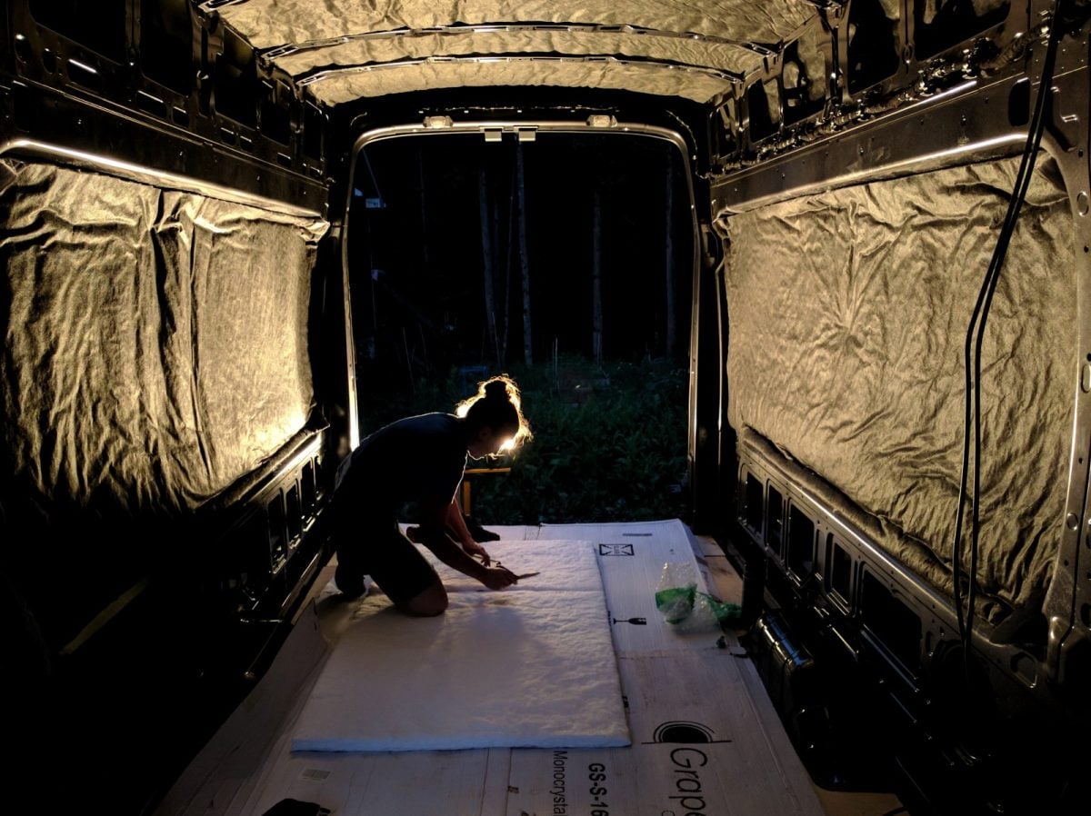 DIY Van Floor - Insulation, Subfloor & Covering Install Guide - FarOutRide