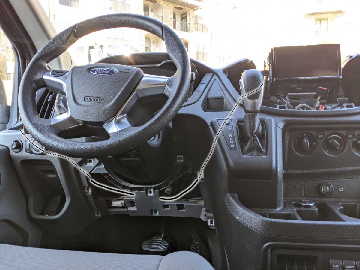 Ford Transit Adding Speakers To The Headliner FarOutRide