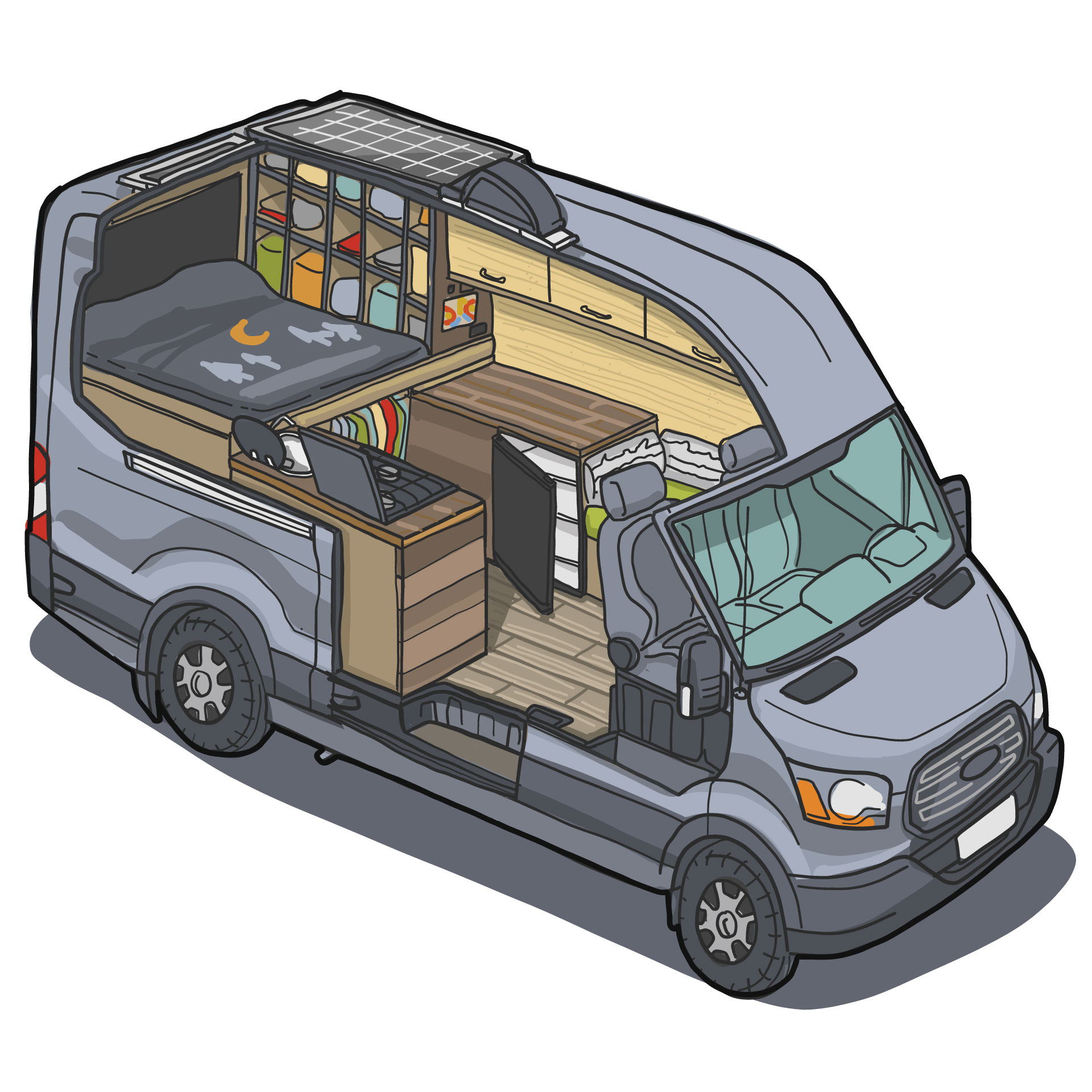 Ford Transit Camper Van DIY Conversion - FarOutRide