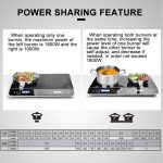 Duxtop 9620LS LCD Portable Double Induction Cooktop Power Sharing