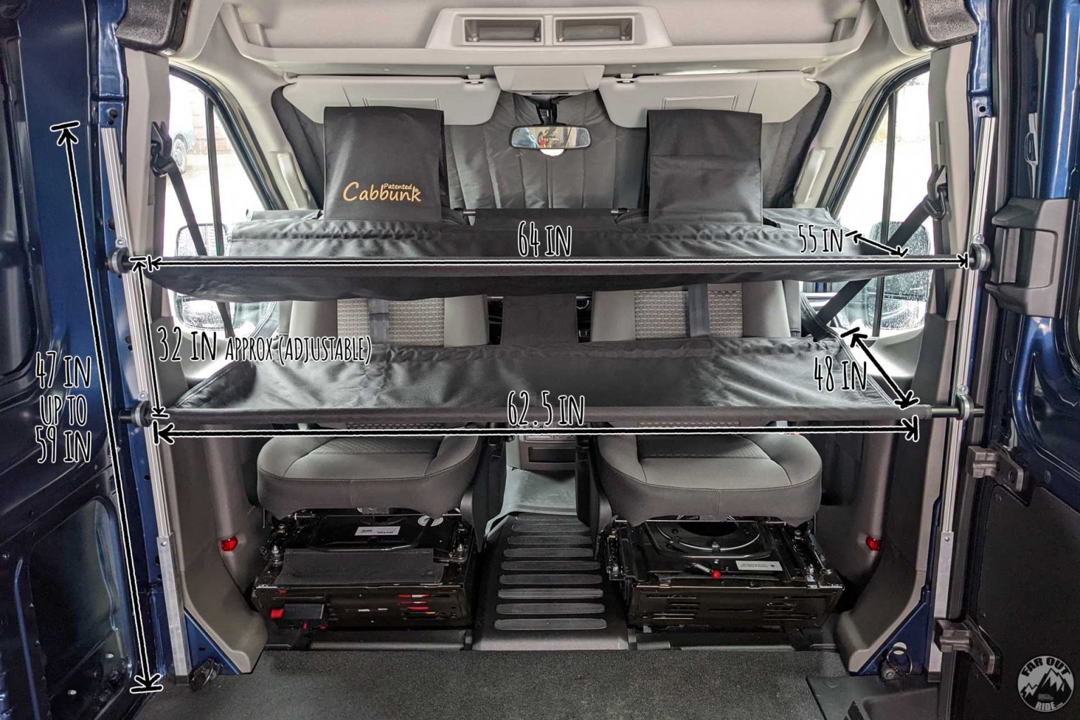 Cabbunk Kids Bunk Bed for Van/RV (Transit, Sprinter, ProMaster)