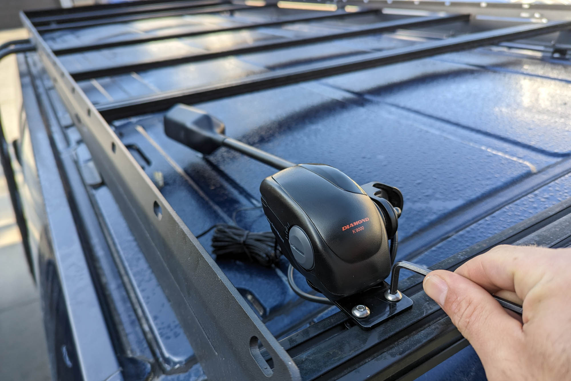 Motorized Antenna Tilt Installation on Roof Rack WeBoost Fold Up/Down