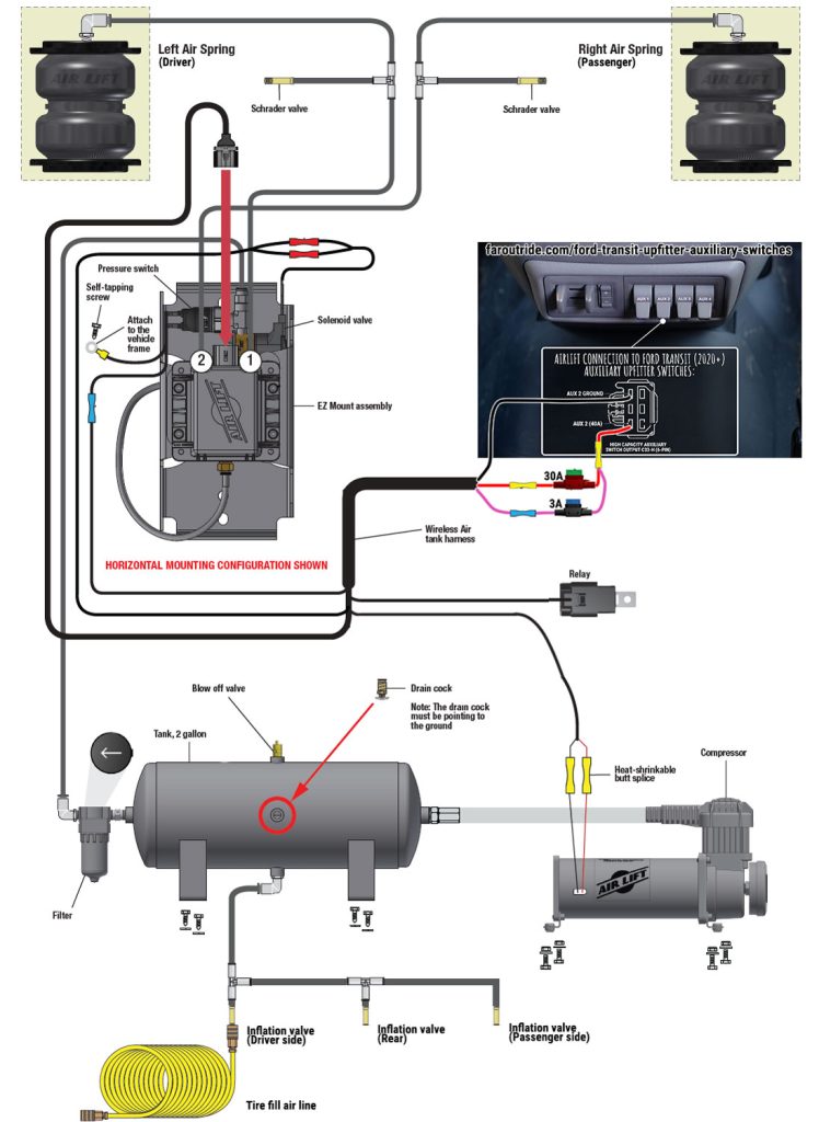 Air Lift Air Bags, Compressor & Tank Install on a Ford Transit | Air