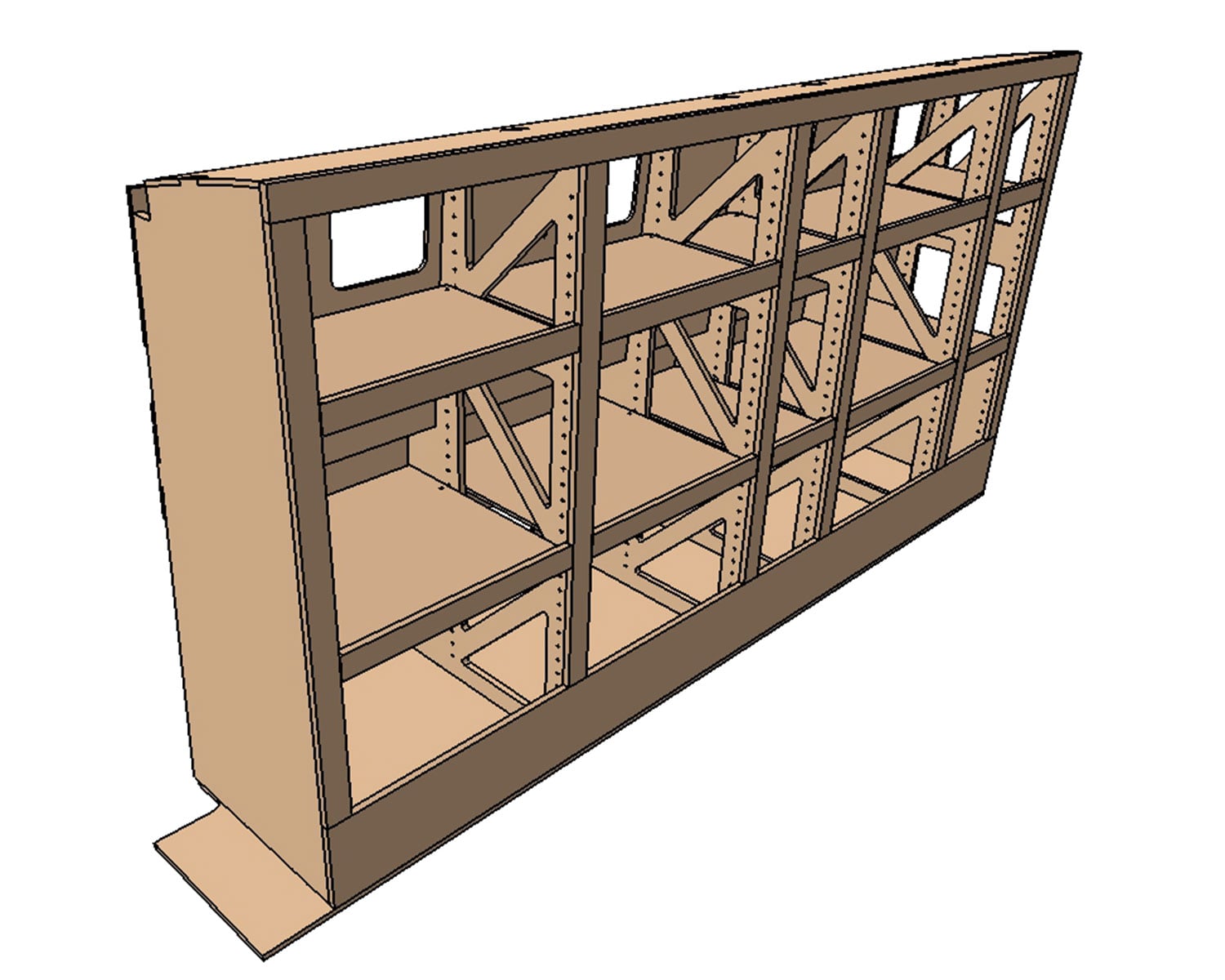 Bedroom Cubbies - Driver Side | CNC File